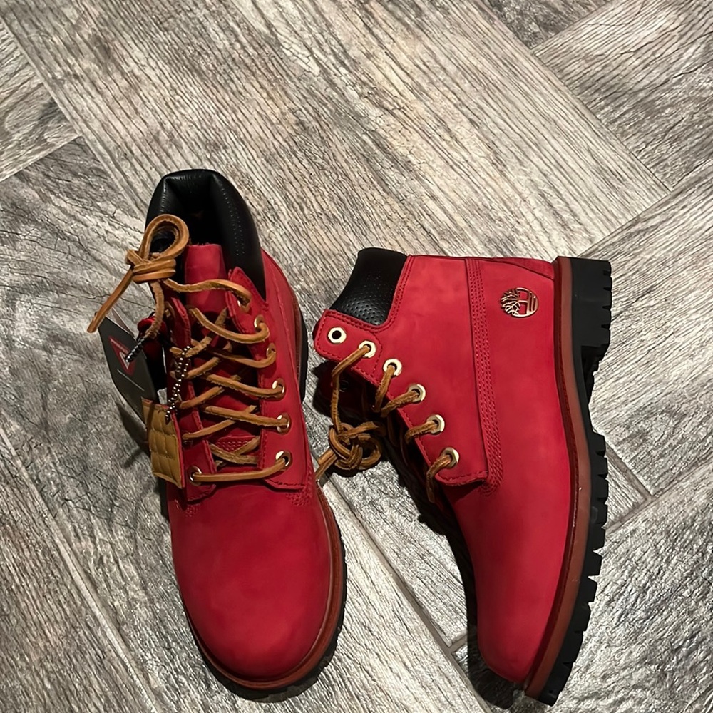 Timberland x Champs Juniors 6” Waterproof Boots Red TB0A1OP3